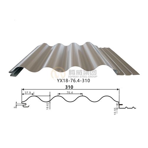 YX18-76.4-310 corrugated tile