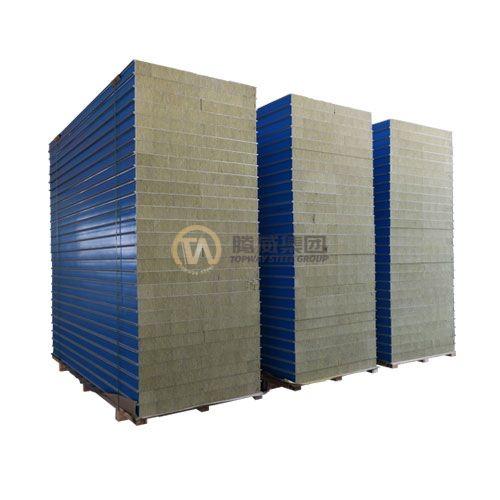 Flat rock wool sandwich panel